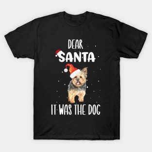 Dear Santa It Was The Dog Tree - Funny Christmas Dog Owner Saying Gift T-Shirt